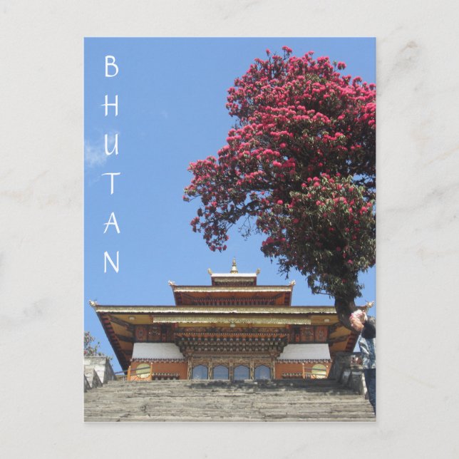 bhutan temple life postcard (Front)