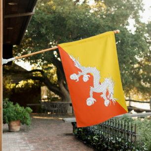 Bhutanese Flag (Bhutan) (Thunder Dragon)