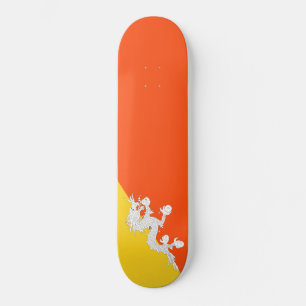 Bhutanese Flag (Bhutan) (Thunder Dragon) Skateboard