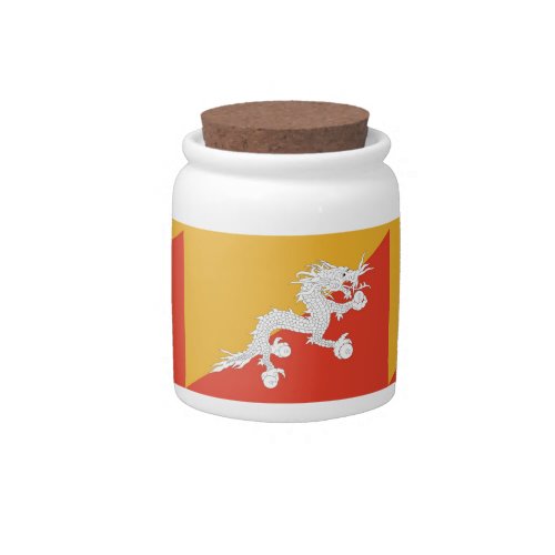 Bhutanese Flag Candy Jar