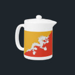 Bhutanese Flag Teapot<br><div class="desc">Elegant Teapot with Flag of Bhutan. This product its customizable.</div>