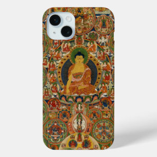 Bhutanese painted complete mandala iPhone 15 plus case