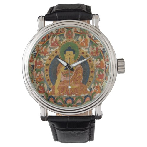 Bhutanese painted complete mandala watch
