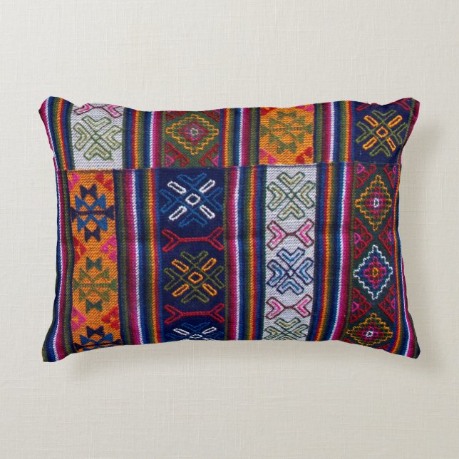 Bhutanese Textile Accent Pillow (Front)