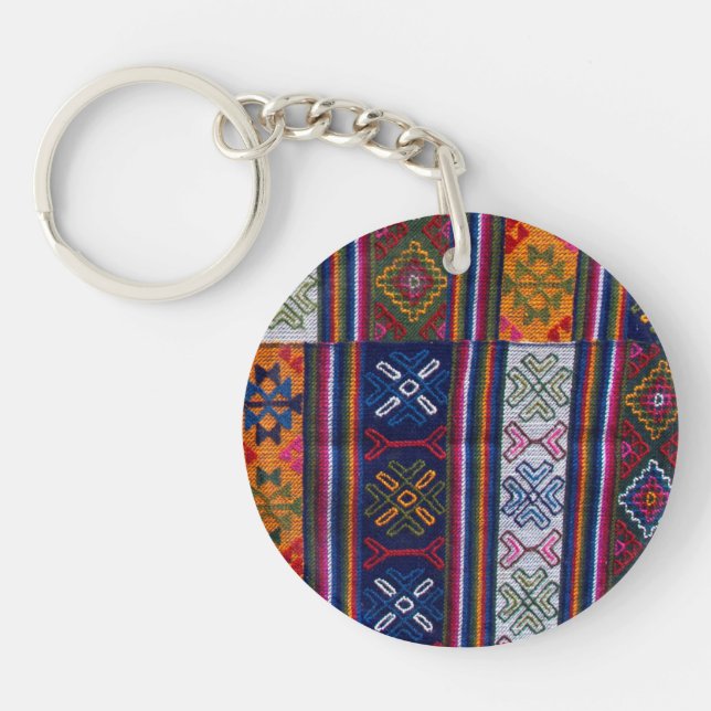 Bhutanese Textile Keychain (Front)
