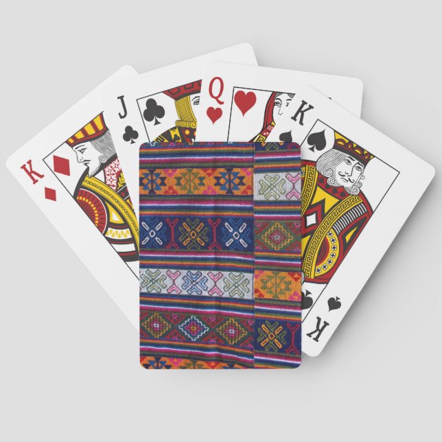 Bhutanese Textile Poker Cards (Back)