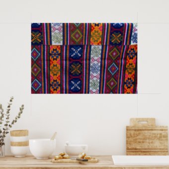 Bhutanese Textile Poster | Zazzle