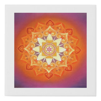 Bhuvaneshwari Yantra Faux Canvas Print