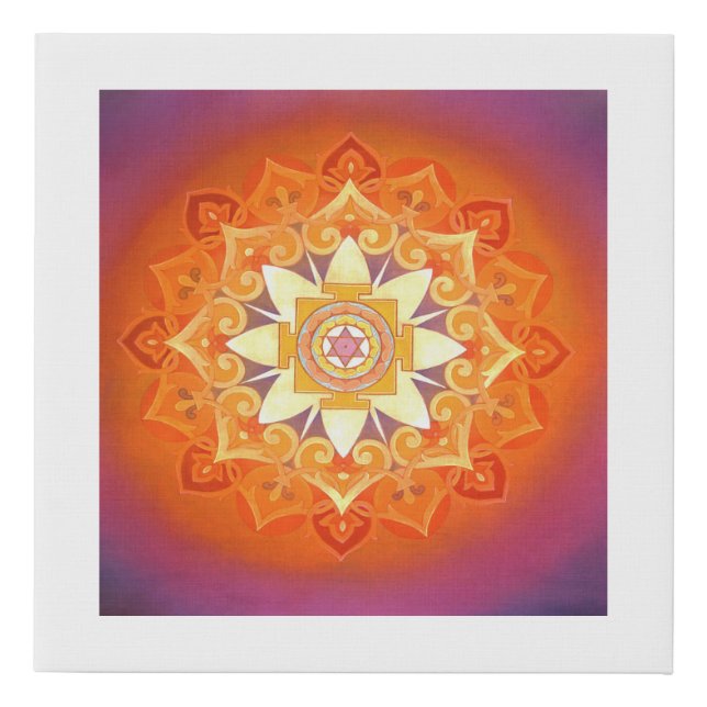 Bhuvaneshwari Yantra Faux Canvas Print (Front)