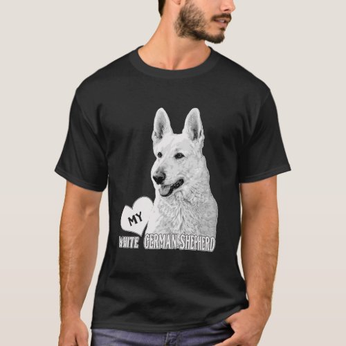 Bhymer Love My White German Shepherd T_Shirt