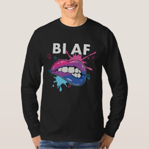 Bi AF Bisexual Rainbow Pride March Bisexuality LGB T-Shirt