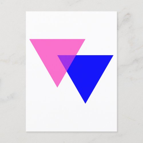 Bi Angles  Bisexual pride Postcard