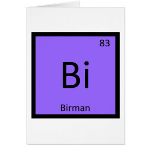 Bi - Birman Cat Chemistry Periodic Table Element Cards