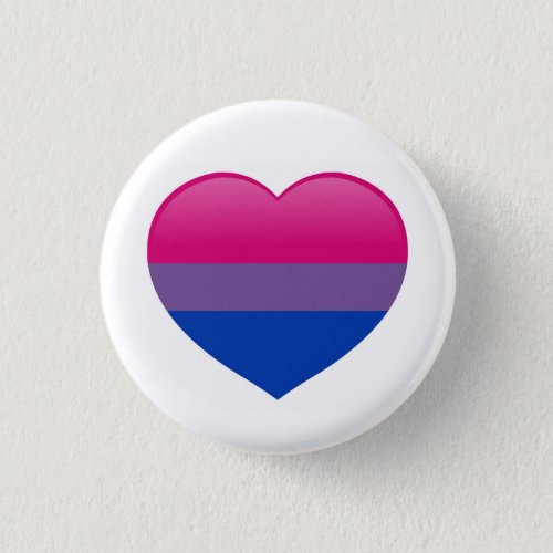 Bi Bisexual Flag Love Heart Button