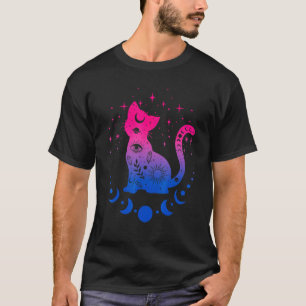 Bi Bisexual Pride Flag Colors Astronomy Cat LGBT T-Shirt