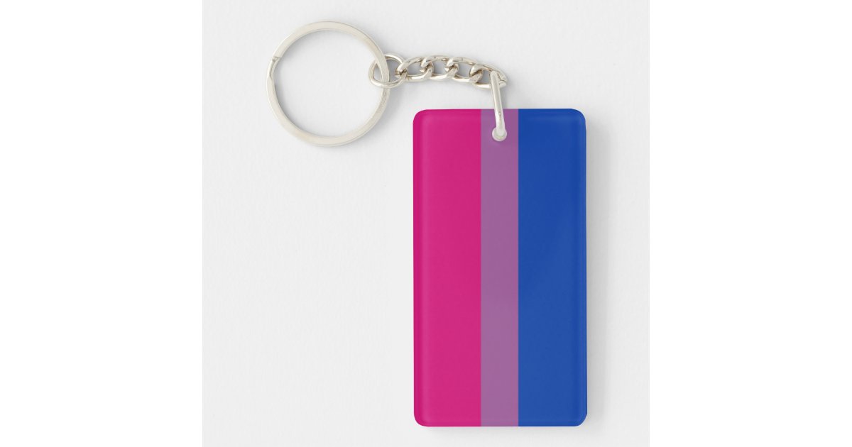 Bisexual Pride Keychain.