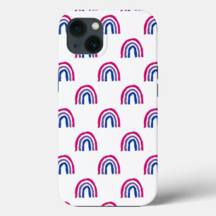 Bi Bisexual Pride Painted Crayon Rainbow iPhone 13 Case