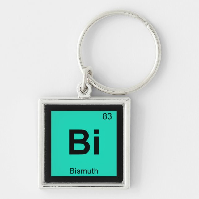 Bi - Bismuth Chemistry Periodic Table Symbol Keychain (Front)