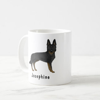 Bi-Black German Shepherd Cute Dog With Custom Name Coffee Mug