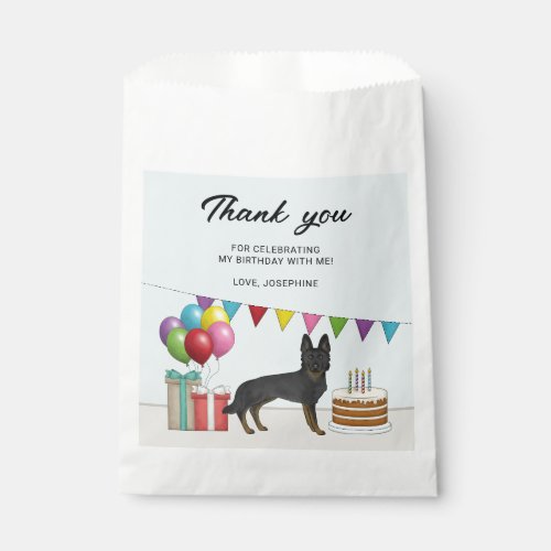 Bi_Black German Shepherd Dog Birthday Thank You Favor Bag