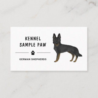 Bi-Black German Shepherd GSD Dog Kennel Breeder Business Card