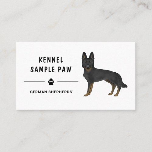 Bi_Black German Shepherd GSD Dog Kennel Breeder Business Card