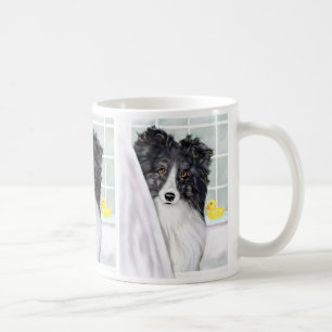 Bi Black Sheltie Bath Coffee Mug