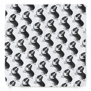 Bi-Black Shetland Sheepdog Cartoon Dog Pattern Bandana