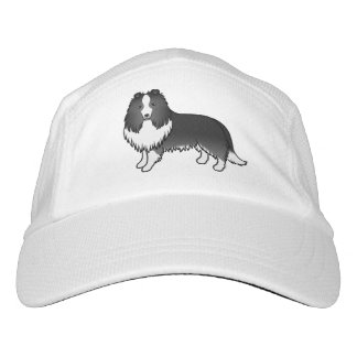 Bi-Black Shetland Sheepdog Sheltie Cartoon Dog Hat
