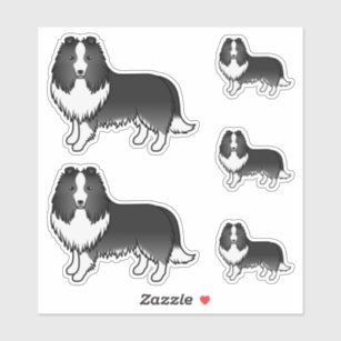 bi black sheltie clipart