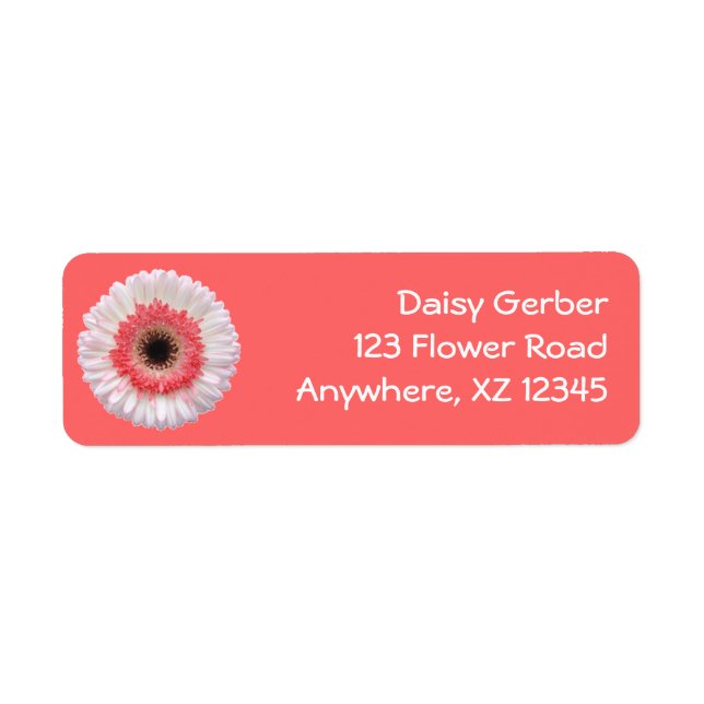 Bi-Color Gerber Daisy Label (Front)