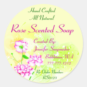 Bi Color Roses on Yellow Ver. 2 Classic Round Sticker