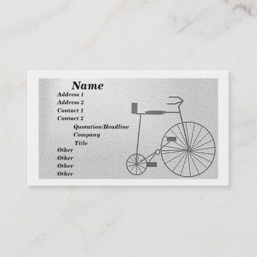 Customizable Bi-Cycle Business Card Templates