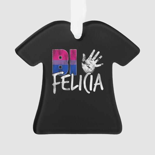 Bi Felicia Funny Bisexual Pride Flag Ornament (Front)