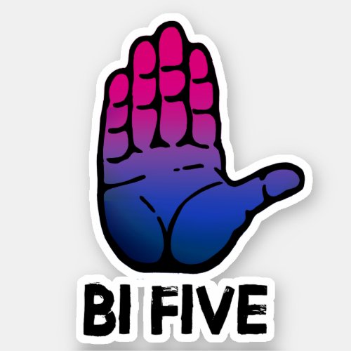 Bi Five High FIve Sticker
