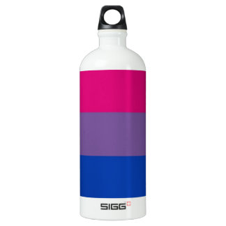Bi Flag Flies For Bisexual Pride Aluminum Water Bottle