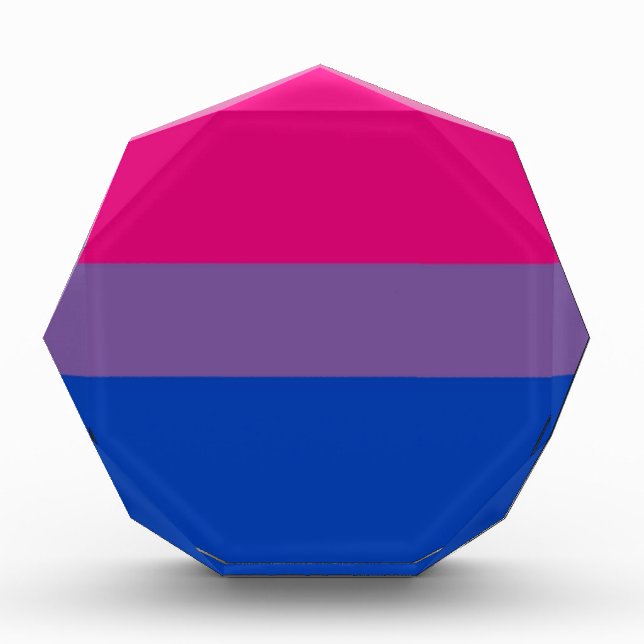 Bi Flag Flies For Bisexual Pride Award (Front)
