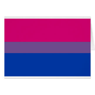 Bi Flag Flies For Bisexual Pride Card