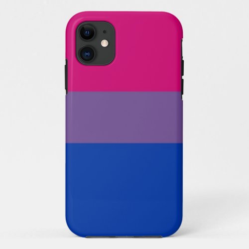Bi Flag Flies For Bisexual Pride iPhone 11 Case