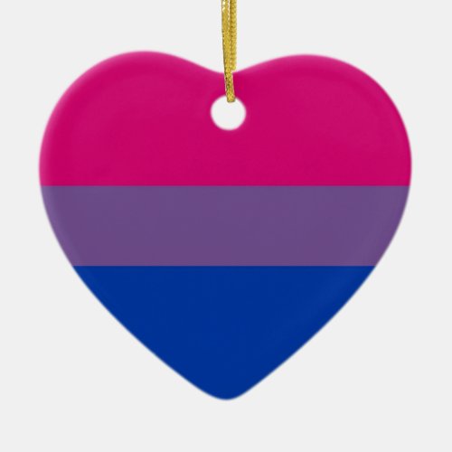 Bi Flag Flies For Bisexual Pride Ceramic Ornament
