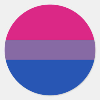 Bi Flag Flies For Bisexual Pride Classic Round Sticker