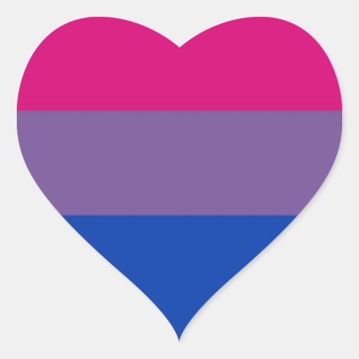 Bi Flag Flies For Bisexual Pride Heart Sticker | Zazzle