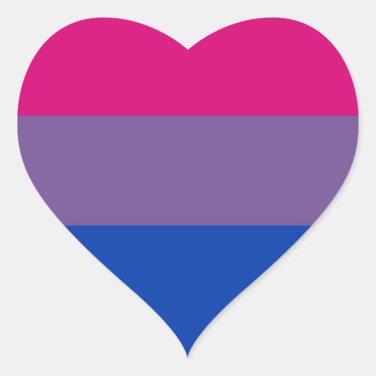 Bi Flag Flies For Bisexual Pride Heart Sticker