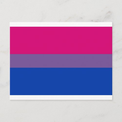 Bi Flag Flies For Bisexual Pride Postcard