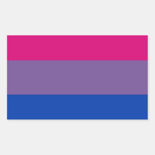 Bi Flag Flies For Bisexual Pride Rectangular Sticker
