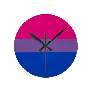 Bi Flag Flies For Bisexual Pride Round Clock