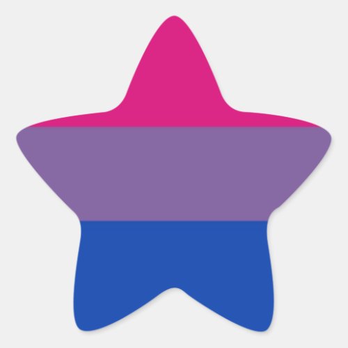 Bi Flag Flies For Bisexual Pride Star Sticker