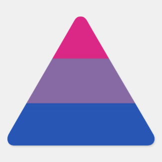 Bi Flag Flies For Bisexual Pride Triangle Sticker