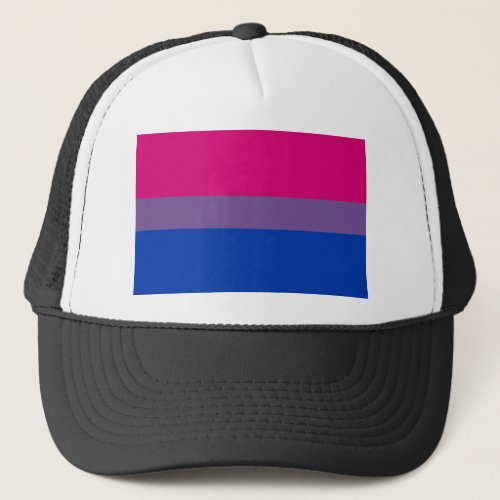 Bi Flag Flies For Bisexual Pride Trucker Hat