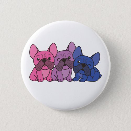 Bi Flag French Bulldog Pride Lgbtq Dogs Button
